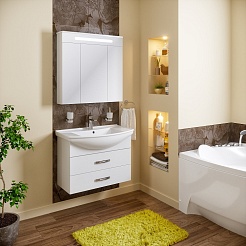 Runo Мебель для ванной Рига 75 подвесная – фотография-5