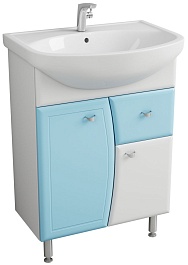 Merkana Мебель для ванной комнаты Роман 60 голубая – фотография-8