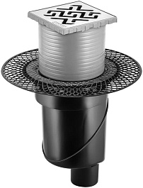 BERGES Wasserhaus Душевой трап Platz Antik 100 090060 хром матовый – фотография-1