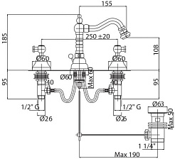 Cezares Смеситель GOLF-BBS2-01 для биде – фотография-2
