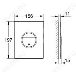 Grohe Кнопка смыва Nova Cosmopolitan 38847KI0 – фотография-2