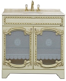 Misty Тумба с раковиной Элис 90 бежевая патина – фотография-1