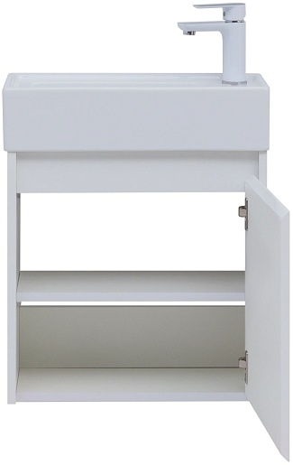 Aquanet Мебель для ванной Nova Lite 50 подвесная белая глянцевая – фотография-10