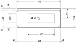 Duravit Акриловая ванна "P3 Comforts 700371000000000" L 160х70 – фотография-2