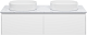 Misty Тумба под раковину Виста 150 подвесная белая матовая – фотография-11