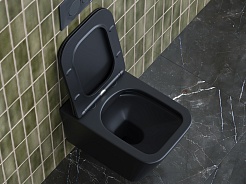 Ceramicanova Подвесной унитаз Metric Rimless CN3007MB чёрный матовый – фотография-6