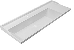 СанТа Мебель для ванной Марс 120 подвесная белая/янтарное дерево – фотография-8