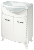 Какса-а Тумба для умывальника Классик-Д 65 белый/серебро