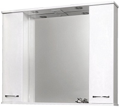 СанТа Зеркальный шкаф Прима 100 свет – фотография-1