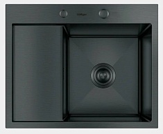 Hoffger Мойка для кухни 5848R Black правая чаша