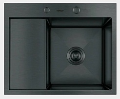 Hoffger Мойка для кухни 5848R Black правая чаша – фотография-1