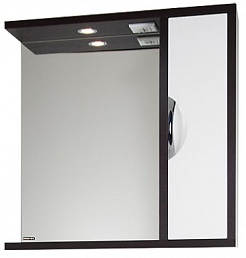 Водолей Зеркальный шкаф "Габи 75" R белый/венге – фотография-1