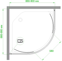 Royal Bath Душевой уголок RB 90HKD-C-BL 90х90х185 – фотография-3
