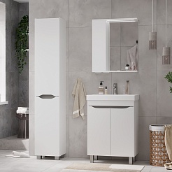 Volna Шкаф пенал Lake 35 белый – фотография-5