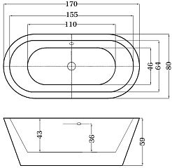 Esbano Акриловая ванна Berlin 170x80 – фотография-3