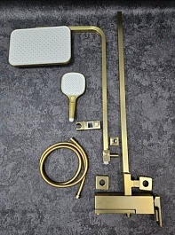 Gappo Душевая стойка G17-3 G2417-3 золотой сатин – фотография-3