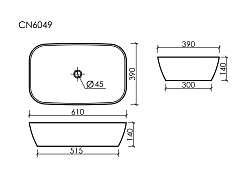 Ceramicanova Мебельная раковина Element 60 CN6049 белая – фотография-3