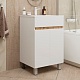 Mixline Тумба с раковиной Брикс 50 2 створки белая/дуб вотан – картинка-10