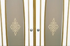 Misty Шкаф - пенал Монако 50 белый патина – фотография-4