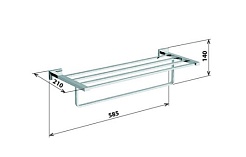 Bemeta Полка для полотенец Plaza 118104122 – фотография-2