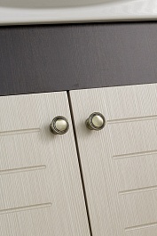 Style Line Тумба с раковиной Кантри 75 венге/ лен белый – фотография-4