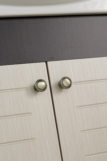 Style Line Тумба с раковиной Кантри 75 венге/ лен белый – фотография-4