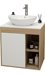 Teymi Тумба с раковиной Nura 60 дуб эврика/белый матовый T60527 раковина T50503 – фотография-1