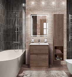 BelBagno Тумба с раковиной Kraft 60 напольная Rovere Tabacco с раковиной BB1923-600 – фотография-4
