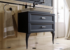 Aqwella Тумба с раковиной LaDonna 85 черная – фотография-8