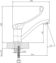 Zollen Смеситель Dresden DR51610322 хирургический – фотография-2