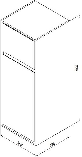 Aquanet Шкаф пенал Милан 35 малый подвесной белый – картинка-7