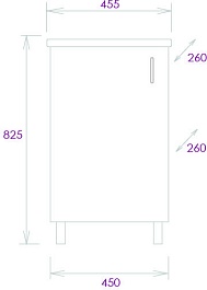 Onika Тумба с раковиной Тимбер 45 L серая матовая/дуб сонома – фотография-9