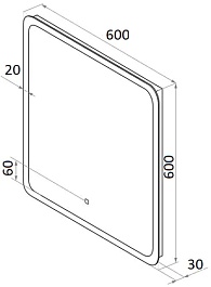 Ceruttispa Зеркало Мадера 60x60 с подогревом – фотография-4