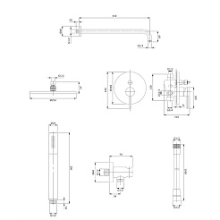 Omnires Душевая система SYSY18BL (черная BLH) – фотография-3