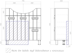 Vigo Тумба с раковиной Diana 80 – фотография-15