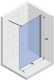 Parly Душевая перегородка T100G – фотография-4