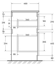 BelBagno Тумба под раковину Kraft 80 напольная Rovere Tabacco – фотография-6