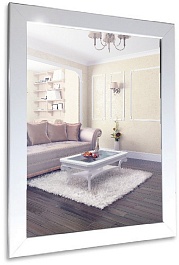 Mixline Зеркало Багет 50 белый глянец – фотография-1