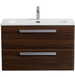 BelBagno Мебель для ванной Eco Cer-N 80 CZR-8073-80 орех шоколад софт ручки серые – фотография-3