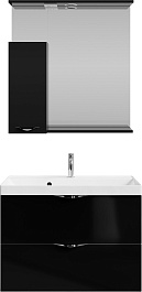 Водолей Мебель для ванной Марко 80 L черная – фотография-1