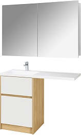 Акватон Мебель для ванной Лондри 60 L дуб сантана/белая – фотография-1