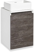 Runo Тумба с раковиной Бари 40 R Duo подвесная железный камень/белая