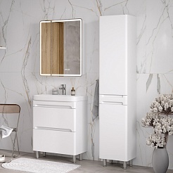 Equil Шкаф пенал Nice 40 напольный белый – фотография-4