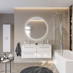 BelBagno Мебель для ванной Eco Cer-N 120 с 4 ящиками bianco lucido CZR-8095-120-2 ручки сатин – фотография-2