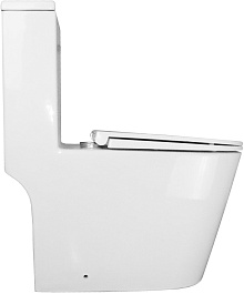 Azario Унитаз-моноблок Scala AZ-8101 безободковый с бачком с сиденьем микролифт белый – фотография-6