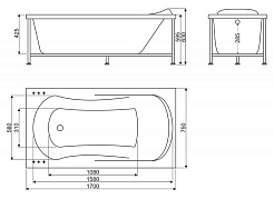 BelBagno Акриловая ванна BB103-170-75 – фотография-2