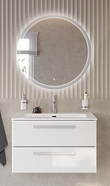 BelBagno Мебель для ванной Eco Cer-N 80 CZR-8073-80 bianco opaco ручки сатин – фотография-1