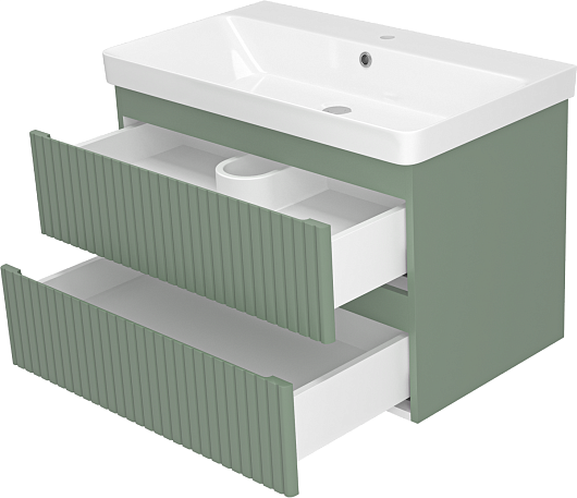 Brevita Тумба под раковину Victory 80 подвесная зеленая – фотография-4