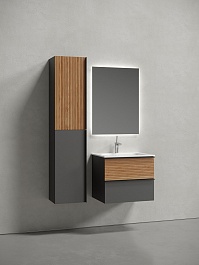 Sancos Тумба под раковину Delta 60 дуб красный/графит – фотография-3