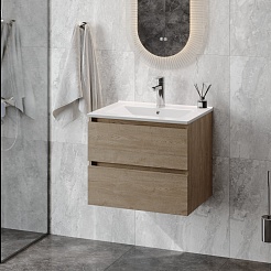 Teymi Тумба с раковиной Laina 70 подвесная дуб светлый – фотография-13